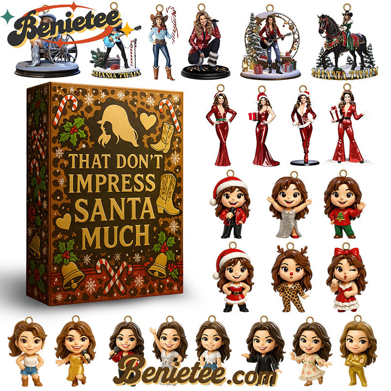 that Don’t Impress Me Much Premium Advent Calendar 2025 CHRISTMAS GIFT, CHRISTMAS IDEA, Christmas Countdown Advent Calendar Gift Box with 24 Acrylic Ornaments
