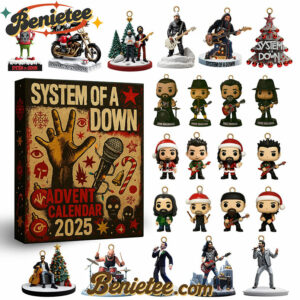 System of a Down Premium Advent Calendar 2025 CHRISTMAS GIFT, CHRISTMAS IDEA, Christmas Countdown Advent Calendar Gift Box with 24 Acrylic Ornaments
