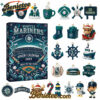 Seattle Mariners MLB Premium Advent Calendar 2025 CHRISTMAS GIFT, CHRISTMAS IDEA, Christmas Countdown Advent Calendar Gift Box with 24 Acrylic Ornaments