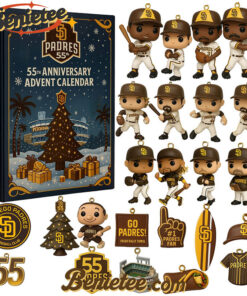 San Diego Padres Advent Calendar 2025 55th Anniversary Christmas Gift, Christmas Idea, Christmas Countdown Advent Calendar Gift Box with 24 Acrylic Ornaments