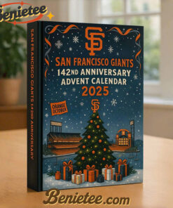 San Francisco Giants Advent Calendar, Christmas Countdown Advent Calendar Gift Box with 24 Acrylic Ornaments