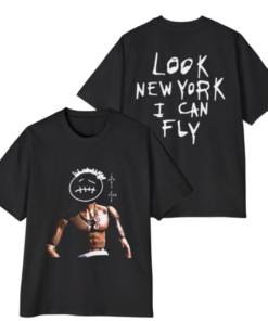 Vintage Travis Scott Shirt, Look New York I Can Fly Shirt, High Quality Tee,  Retro Rap Graphic Tee