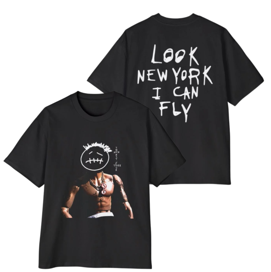 Vintage Travis Scott Shirt, Look New York I Can Fly Shirt, High Quality Tee, Retro Rap Graphic Tee