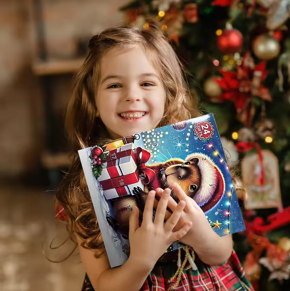 Christmas Advent Toy 2025 Capybara Miniature Doll Countdown Calendar For Kid Adorable Home Decoration Lovable Christmas