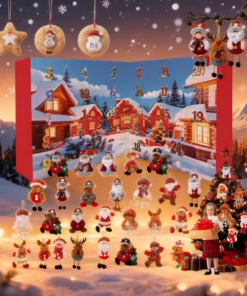 2025 Christmas Countdown Calendar Plush Ornament Christmas Advent Calendar 24 Random Christmas Tree Plush Ornaments Party Decor