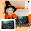 Halloween 3D Resin Decorative Countdown Blind-box 24 Pieces 3D Spooky Figures Countdown Calendar for Living Room Shelf Gifts