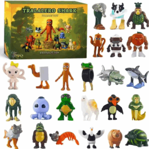 Tralalero Tralala Christmas Advent Calendar Italian Brainrot Tungtung Sahur 24 Days Xmas Countdown Action Figures Kids Toys Gift