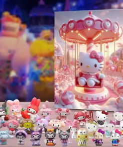 Sanrios Hello Kitty Kuromi Melody Cinnamoroll Christmas Advent Calendar Kawaii Cartoon Model Doll Halloween Decoration Xmas Gift