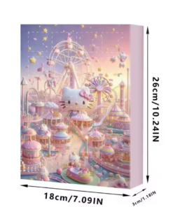 Anime Hello Kitty Halloween Advent Calendar Box Figure Christmas Kawaii Melody Kuromi Figure Action Model Holiday Kid Toy Gifts