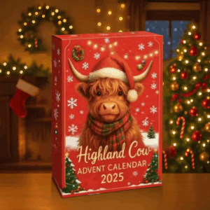 Highland Cow Advent Calendar 2025 3D Highland Cow Ornaments 24 Days Christmas Countdown Calendar Christmas Advent Calendar Gift