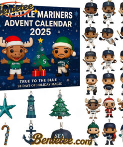 Seattle Mariners Advent Calendar 2025 48th Anniversary Christmas Gift, Christmas Idea, Christmas Countdown Advent Calendar Gift Box with 24 Acrylic Ornaments