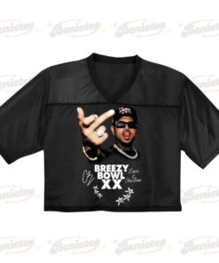 Alternative view of Chris Brown 2025 Croptop Mesh Football, Breezy Bowl XX Concert 2025 Croptop Mesh Football