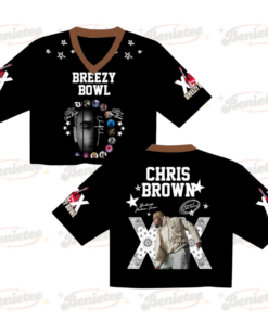 Chris Brown Croptop Mesh Football, Breezy Bowl Tour 2025 Croptop Mesh Football