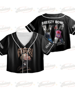 Chris Brown CropTop Baseball Jersey, Breezy Bowl XX 2025 CropTop Baseball Jersey