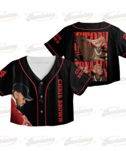 Personalized Chris Brown Breezy Bowl XX Croptop Baseball Jersey, Chris Brown 2025 Tour Croptop Baseball Jersey