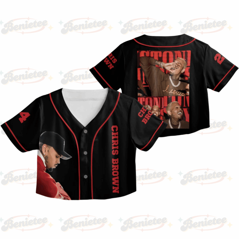 Personalized Chris Brown Breezy Bowl XX Croptop Baseball Jersey, Chris Brown 2025 Tour Croptop Baseball Jersey