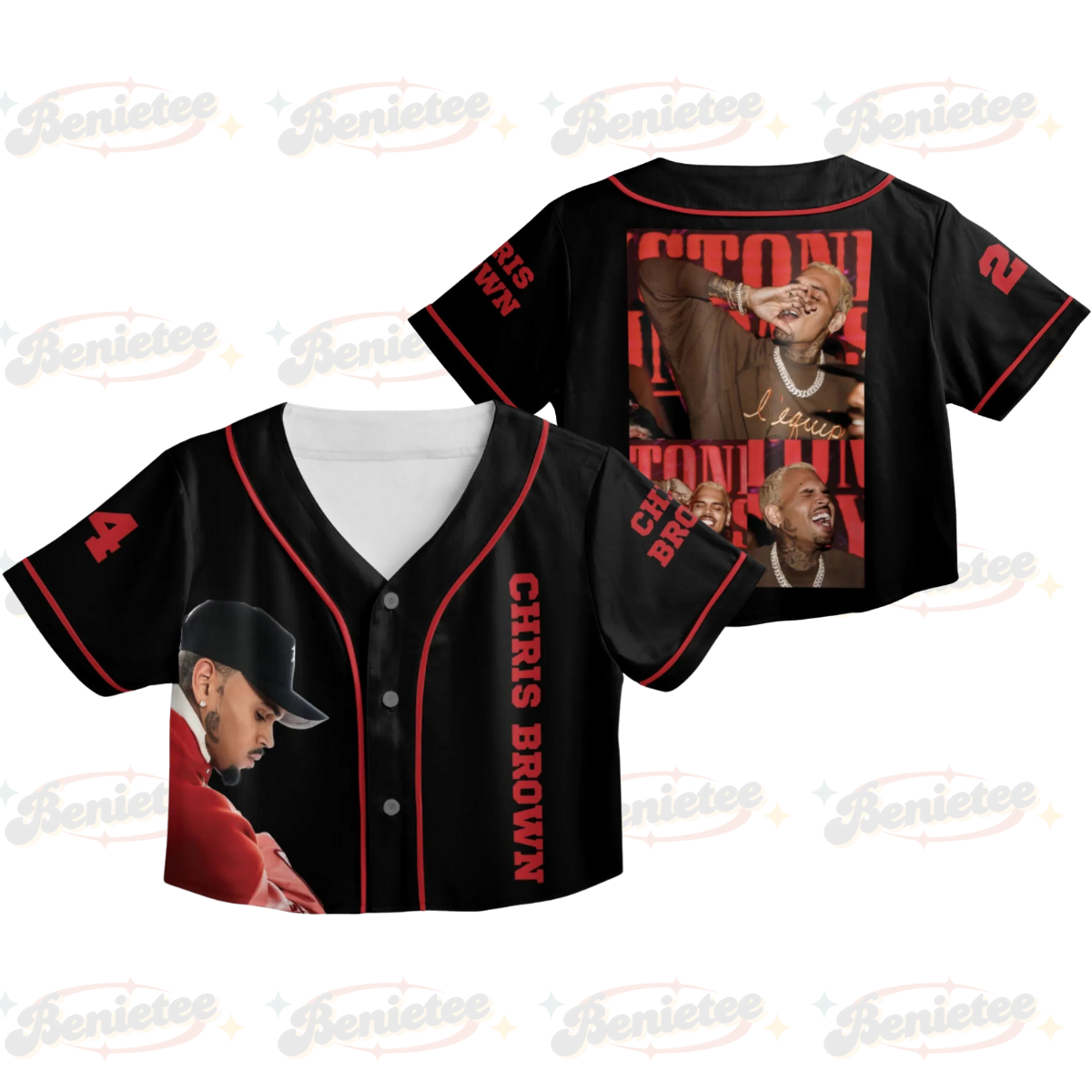 Personalized Chris Brown Breezy Bowl XX Croptop Baseball Jersey, Chris Brown 2025 Tour Croptop Baseball Jersey