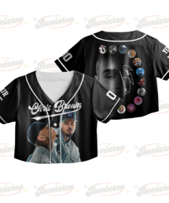 Custom Chris Brown Breezy Bowl XX CropTop Baseball Jersey, Breezy Bowl Tour 2025 CropTop Baseball Jersey