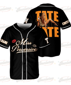 Personalized Tate McRae T8 Baseball Jersey, Tate McRae Baseball Jersey, Tate McRae Miss Possessive Tour 2025 Baseball Jersey