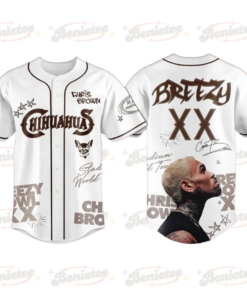 Chris Brown Tour Baseball Jersey, Breezy Bowl XX Tour 2025 Baseball Jersey