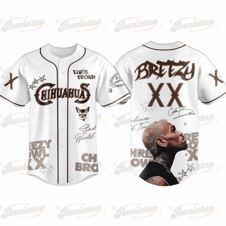 Chris Brown Tour Baseball Jersey, Breezy Bowl XX Tour 2025 Baseball Jersey