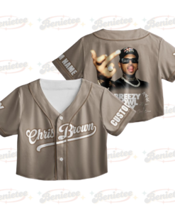 Personalized Chris Brown CropTop Baseball Jersey, Breezy Bowl XX 2025 CropTop Baseball Jersey