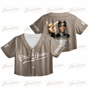 Personalized Chris Brown CropTop Baseball Jersey, Breezy Bowl XX 2025 CropTop Baseball Jersey