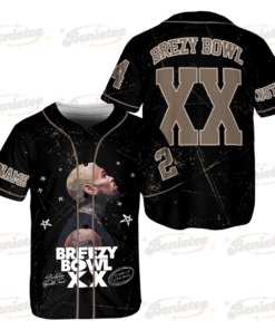 Custom Chris Brown Tour Baseball Jersey, Breezy Bowl XX Concert 2025 Baseball Jersey