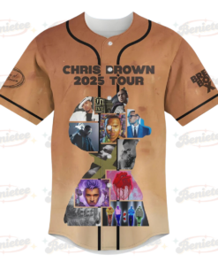 Alternative view of Breezy Bowl XX Tour 2025 Baseball Jersey, Chris Brown Baseball Jersey