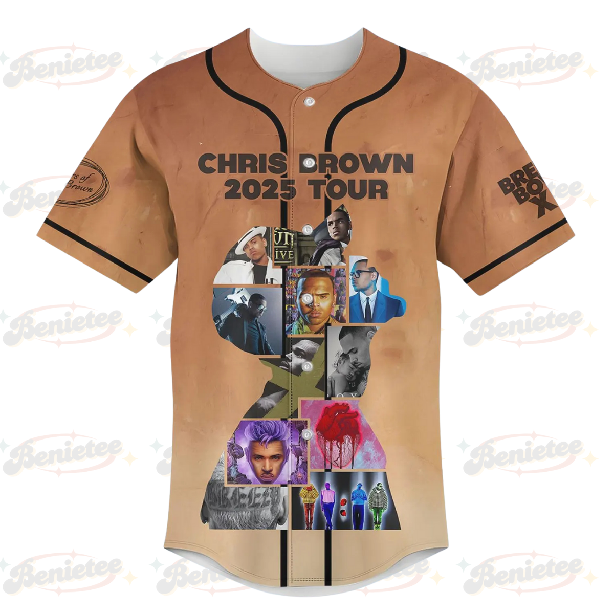 Breezy Bowl XX Tour 2025 Baseball Jersey, Chris Brown Baseball Jersey - Image 2