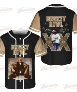 Chris Brown Tour Baseball Jersey, Breezy Bowl XX Tour 2025 Baseball Jersey