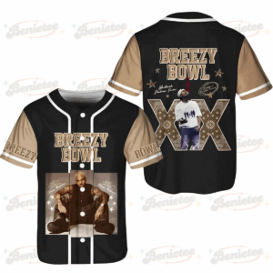 Chris Brown Tour Baseball Jersey, Breezy Bowl XX Tour 2025 Baseball Jersey