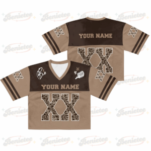 Custom Chris Brown Croptop Mesh Football, Breezy Bowl Tour 2025 Croptop Mesh Football