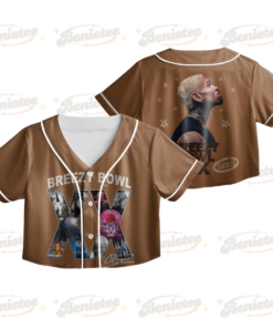Chris Brown CropTop Baseball Jersey, Breezy Bowl XX Music Tour 2025 CropTop Baseball Jersey