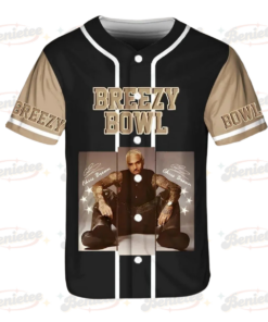Alternative view of Chris Brown Tour Baseball Jersey, Breezy Bowl XX Tour 2025 Baseball Jersey