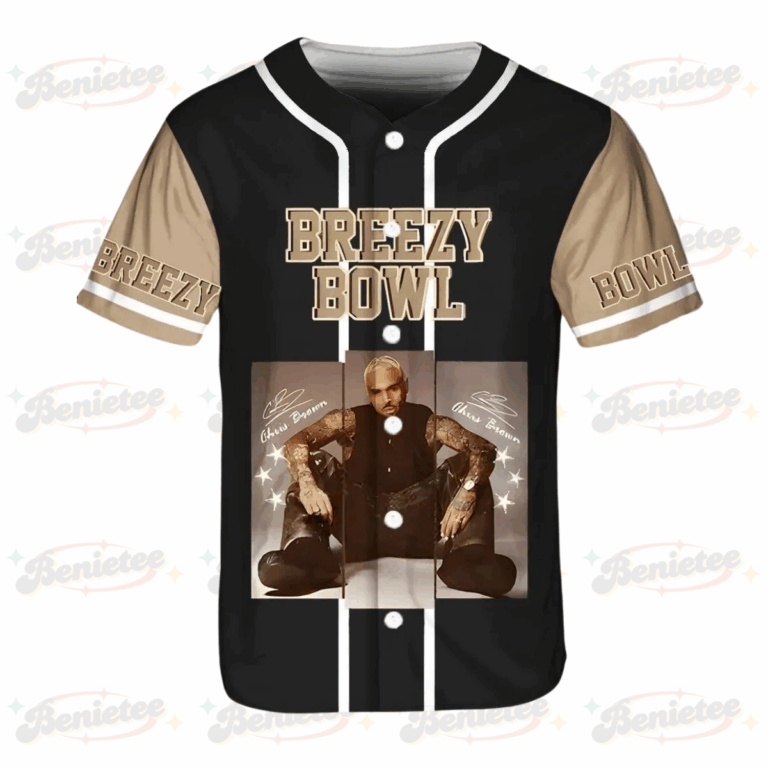 Alternative view of Chris Brown Tour Baseball Jersey, Breezy Bowl XX Tour 2025 Baseball Jersey