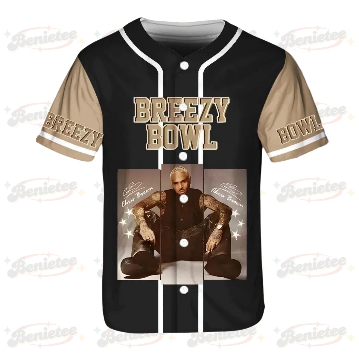 Chris Brown Tour Baseball Jersey, Breezy Bowl XX Tour 2025 Baseball Jersey - Image 2