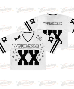 Custom Chris Brown Croptop Mesh Football, Breezy Bowl Tour 2025 Croptop Mesh Football