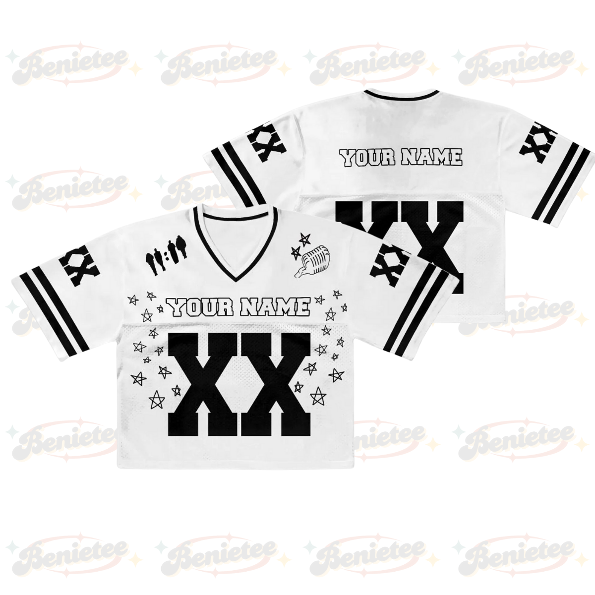 Custom Chris Brown Croptop Mesh Football, Breezy Bowl Tour 2025 Croptop Mesh Football