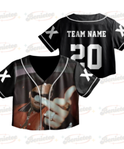 Personalized Chris Brown Croptop Baseball Jersey, Chris Brown Fans, Summer 2025 Breezy Bowl XX