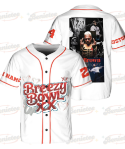 Custom Chris Brown Tour Baseball Jersey, Breezy Bowl XX Tour 2025 Baseball Jersey