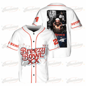 Custom Chris Brown Tour Baseball Jersey, Breezy Bowl XX Tour 2025 Baseball Jersey