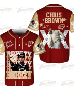 Custom Number Chris Brown Tour Baseball Jersey, Breezy Bowl XX Music Tour 2025 Baseball Jersey