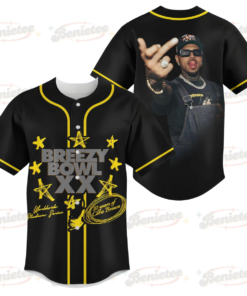 Chris Brown Baseball Jersey, Breezy Bowl XX Tour 2025 Baseball Jersey