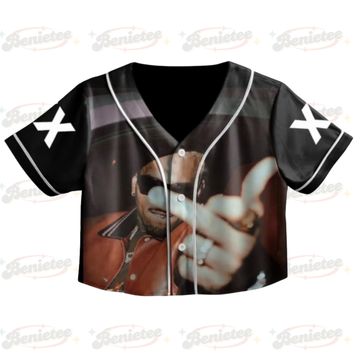 Personalized Chris Brown Croptop Baseball Jersey, Chris Brown Fans, Summer 2025 Breezy Bowl XX - Image 3