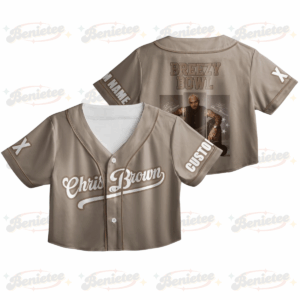 Personalized Chris Brown CropTop Baseball Jersey, Breezy Bowl XX 2025 CropTop Baseball Jersey