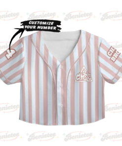 Alternative view of Custom Chris Brown CropTop Baseball Jersey, Breezy Bowl XX Music Tour 2025 CropTop Baseball Jersey