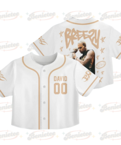 Personalized Name & Number Chris Brown Tour CropTop Baseball Jersey, Breezy Bowl XX Music Tour 2025 CropTop Baseball Jersey