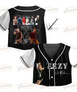 Chris Brown Tour CropTop Baseball Jersey, Breezy Bowl XX Music Tour 2025 CropTop Baseball Jersey