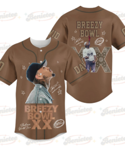 Personalized Chris Brown Tour Jersey, Chris Brown Breezy Bowl Baseball Jersey, Breezy Bowl XX 2025 Shirt